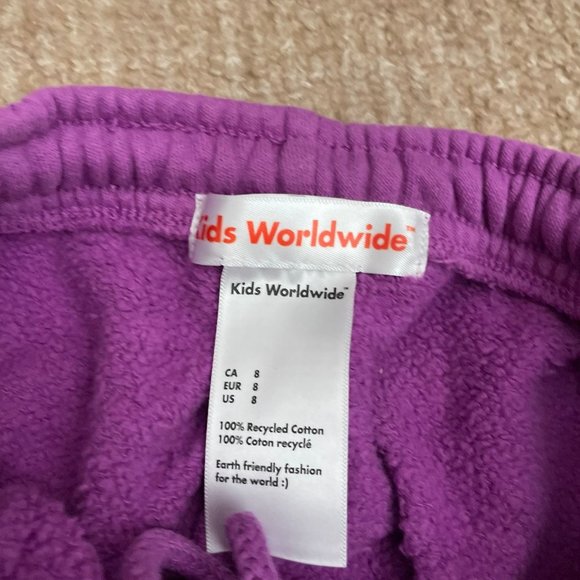 KIDS WORLDWIDE SSENSE Exclusive Kids Purple Heart Lounge Pants Sz 8 - Picture 7 of 8